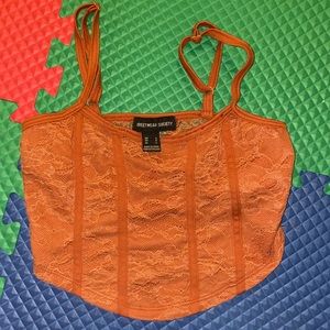 streetwear society orange top!! Worn once size small
